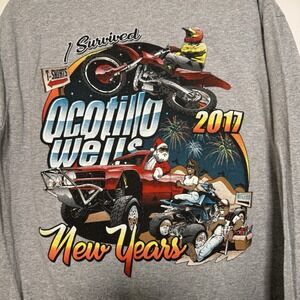 Ocotillo Wells 2017 New Years Survived L/S Men's Large Grey Tshirt